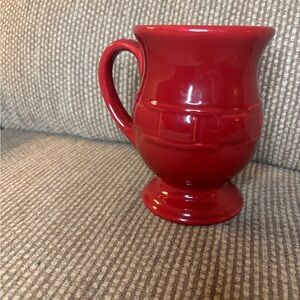 Longaberger Pottery Vitrified Woven Traditions Tomato Red Mug